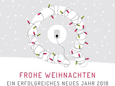 bunte Weihnachtskarte mit Schneeflocken