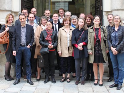 Gruppenfoto der französischen Teilnehmer/innen des QUALEDUC Studienbesuch in Wien