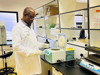 In the lab (Namibia) In the lab