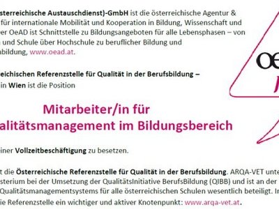 Ausschnitt der Stellenausschreibung